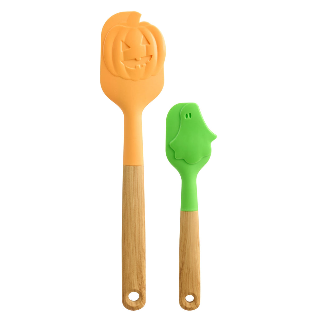 Way To Celebrate 2-Piece Halloween Spatula Set, Orange, Green