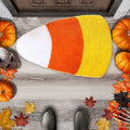 SHENGXINY Halloween Front Door Mat for Home Entrance Washable Floor Mat Flannel Like Fall Thanksgiving Oval Door Mat Non Slip Entryway Rug