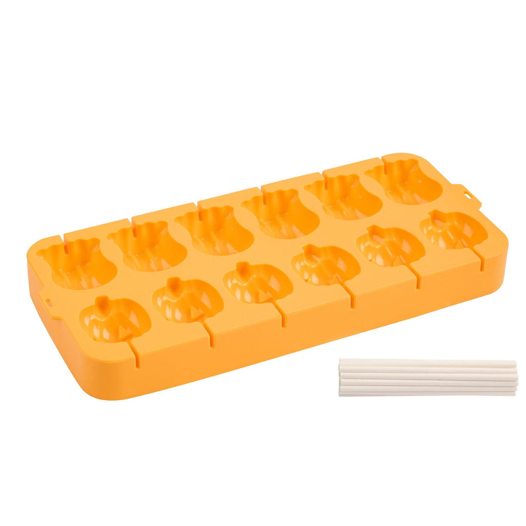 Way To Celebrate 12 Cavity Silicone Cake Pop Pan, Orange