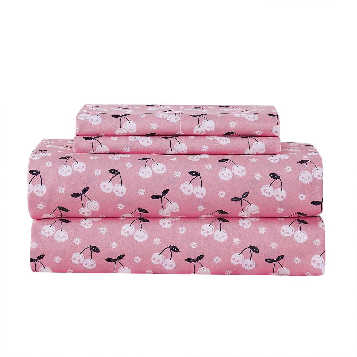 Summerween Crafted by Catherine Full 4-Piece Sheet Set, Black & White Nautical Ghosts