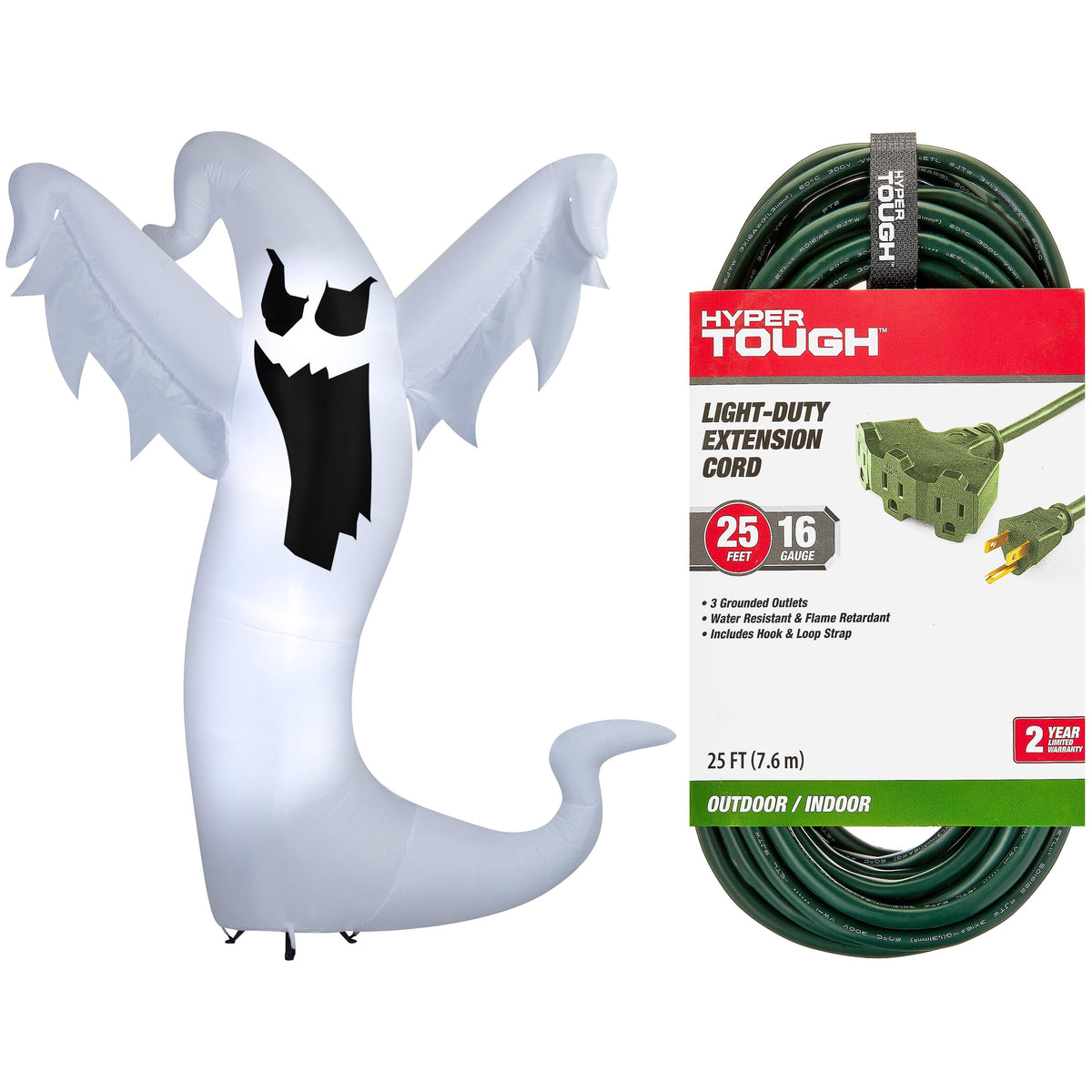 Scary Ghost Airblown Yard Inflatable, Multicolor, 9.5', Halloween by Way To Celebrate