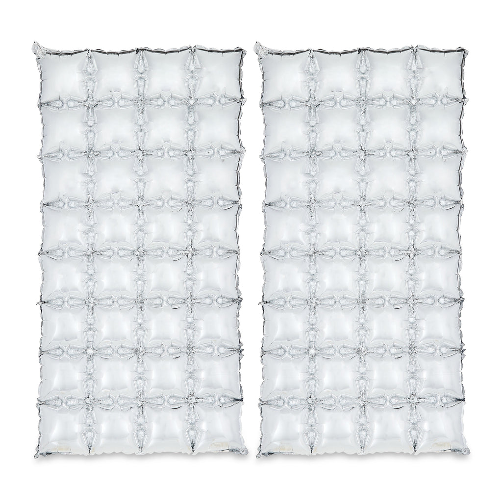 55 inch Foil Balloon Backdrops, Silver, 2 Count, by Way To Celebrate
