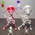 Skeleton Wind Up Toy - Dancing Swinging Mechanical Figure, Clockwork Animated Halloween Decoration, BPA-Free Plastic No Battery Needed Kids Room Decor
