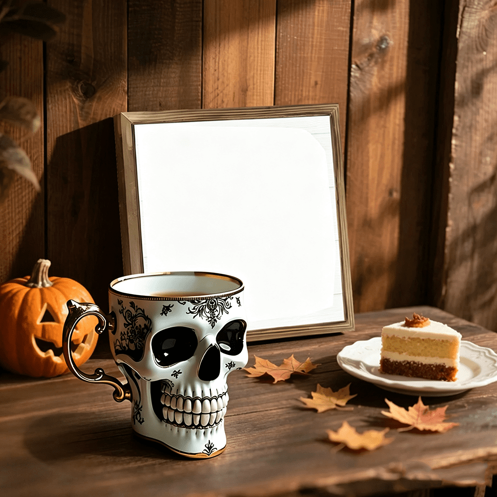 Skull Coffee Mug,Sparkly Skull Coffee Mug Gothic Tea Cups ,Skull Coffee Cup,Gothic Porcelain Tea Cup With Gold Trim, Skullcoffee Mug Halloween Gifts, Great For Coffee Lovers Unique Gift