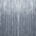 Sm:)e 2-Pack Light Bright Silver Foil Fringe Curtains for Events - Birthday, Wedding, Graduation, Christmas, Baby Shower, various festivals Decor Photo Booth Fun!
