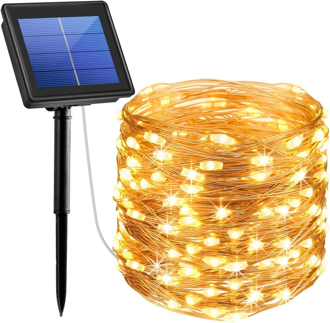Solar String Lights for Outdoor,99ft 300 LED Bright Copper Wire Fairy Lights Waterproof Solar Lights with 8 Modes for Tree Garden Party Wedding Christmas Decor (Multicolor)