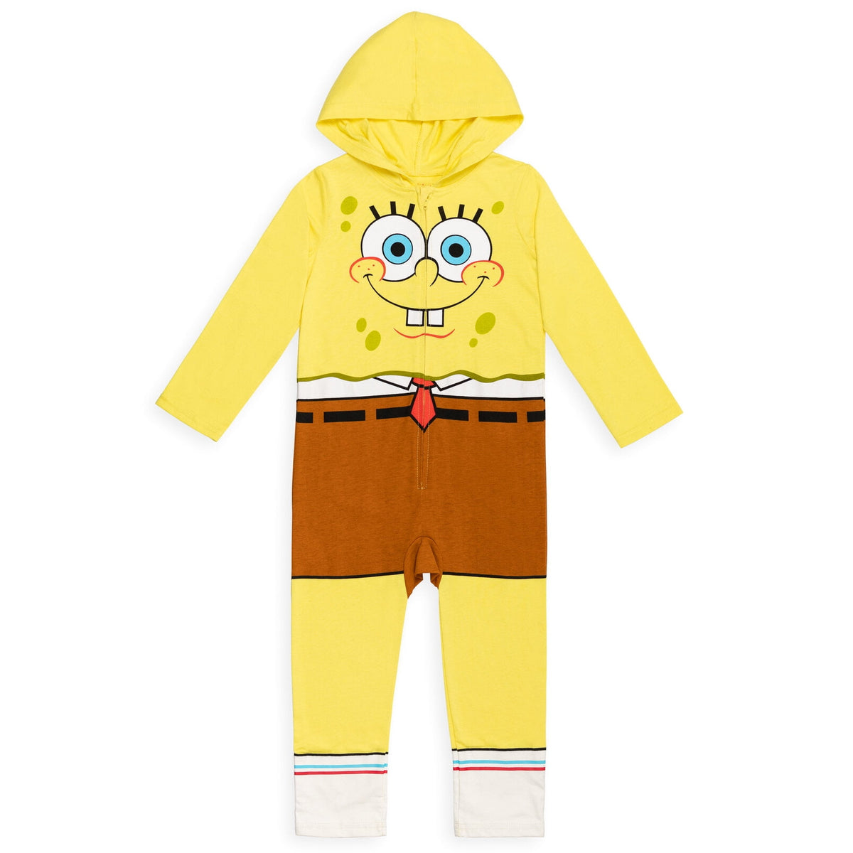 SpongeBob SquarePants Big Boys Zip Up Cosplay Costume Coverall Newborn to Big Kid