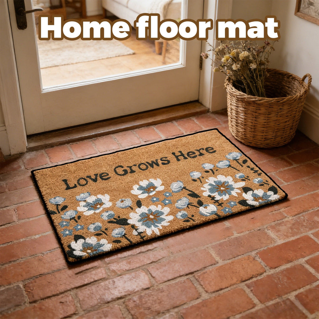 Sruoe Summer Carnival Printed Floor Mat, 15.74"x23.62", Water Absorbent Non Slip Doormat, Flannel Entryway Bathroom Kitchen Household Decor Rug