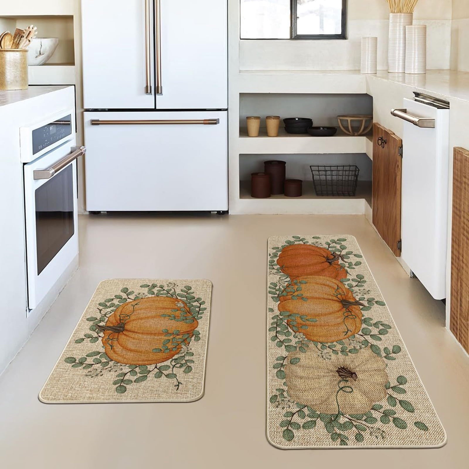 Stijggn 2pcs Halloween Area Rugs Halloween Decorations Halloween Rug Welcome Mats Outdoor Pumpkin Doormats for Floor