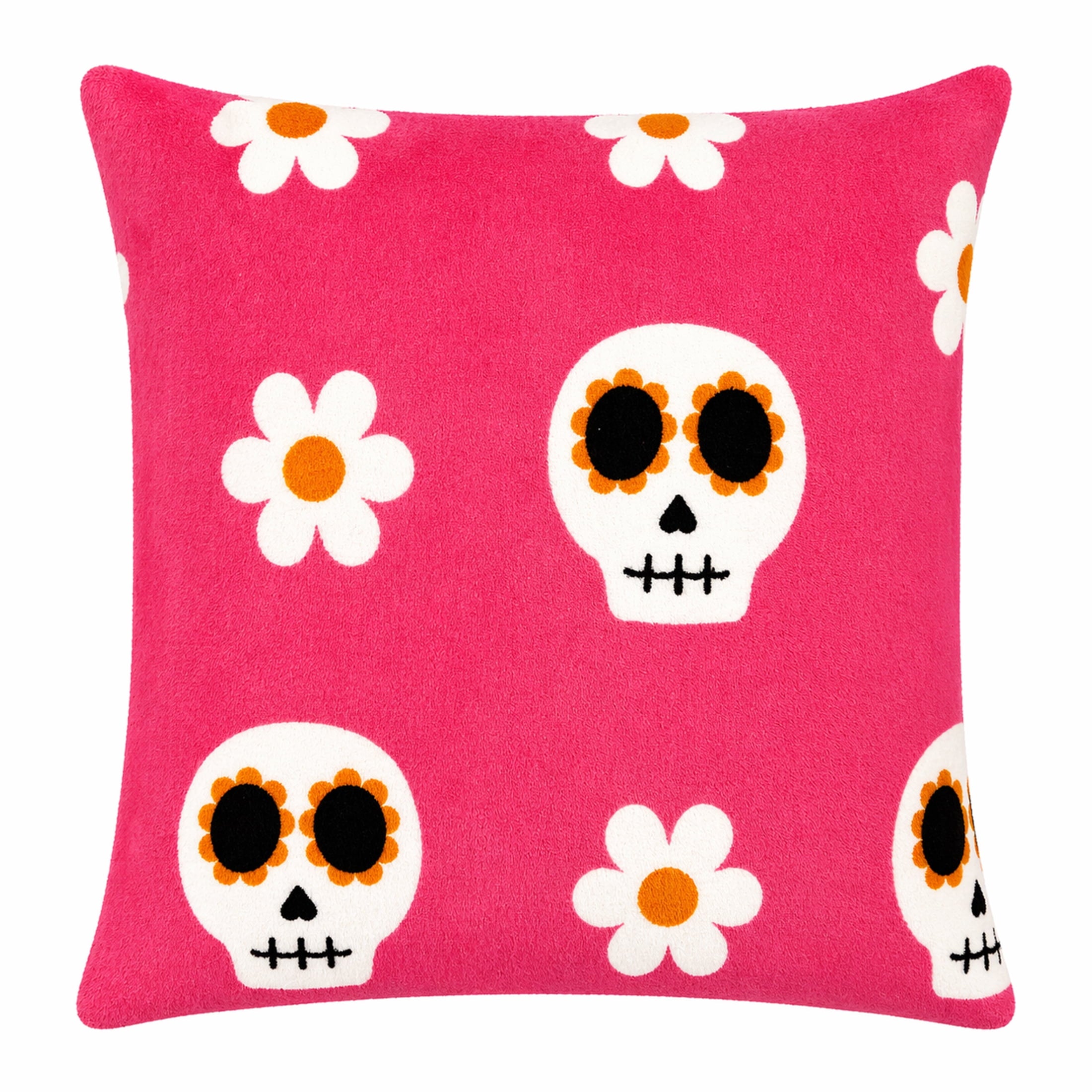 Summerween 18"x18" Plush Decorative Pillow, Vacation Ghosts