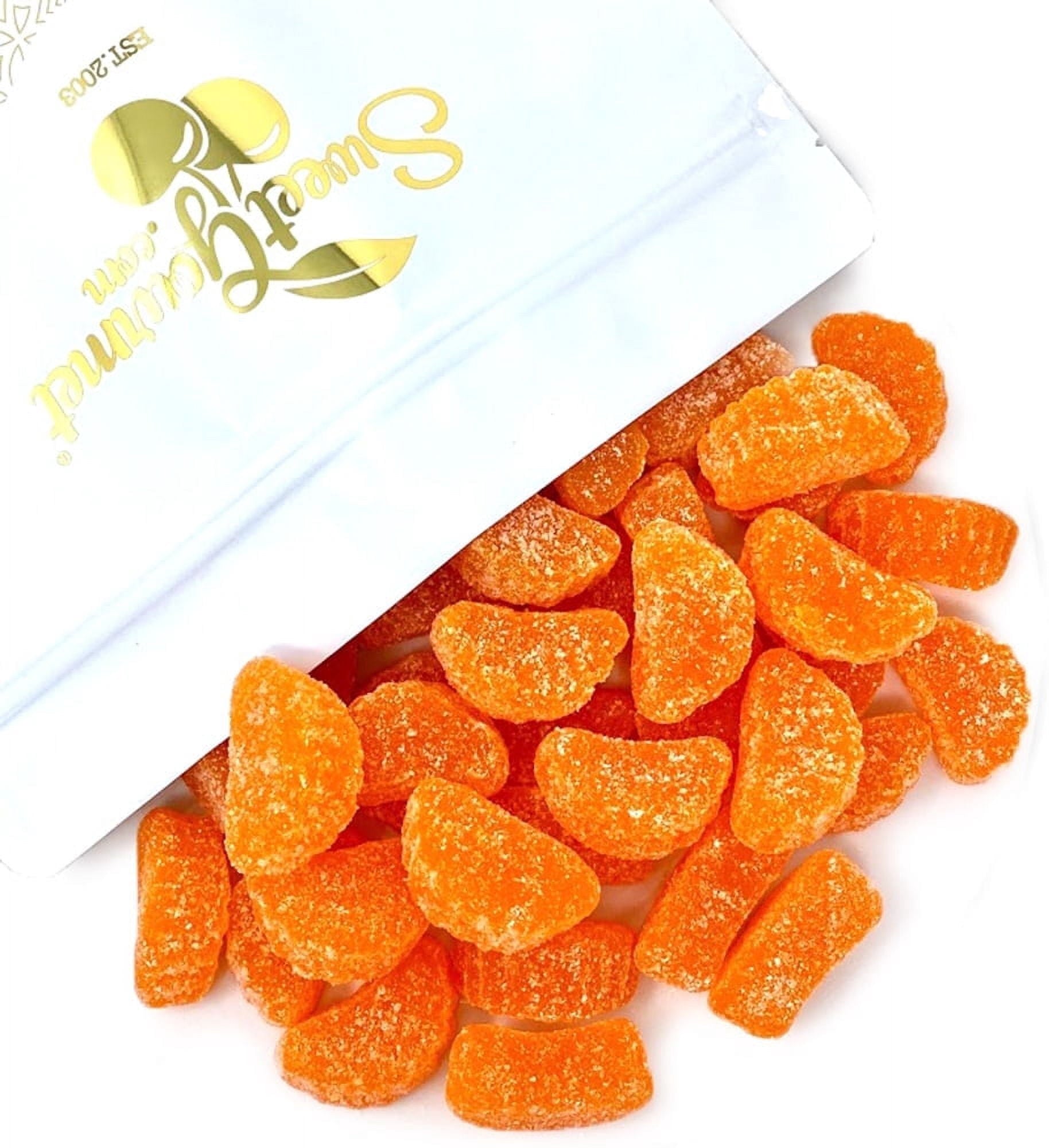 SweetGourmet Orange Fruit Slices, Sugar Coated Jelly Candy, 1-Pound Bulk Bag, Naturally Flavored, Gluten-Free