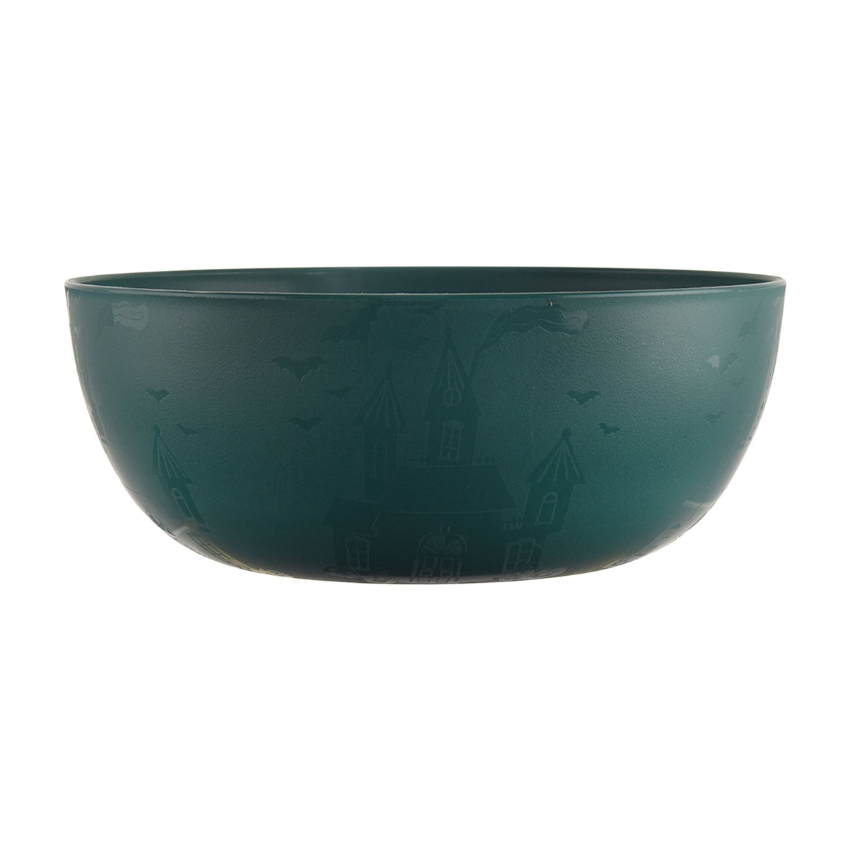 Mainstays 38 Ounce Round Plastic Etched Bats Bowl, Black