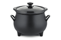 Toastmaster 4QT Black Cauldron Slow Cooker with Removable Crock and Glass Lid