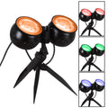 Halloween Lightshow Up Lights Tree Lights 8 LED Halloween Color Changing Red Green and Blue