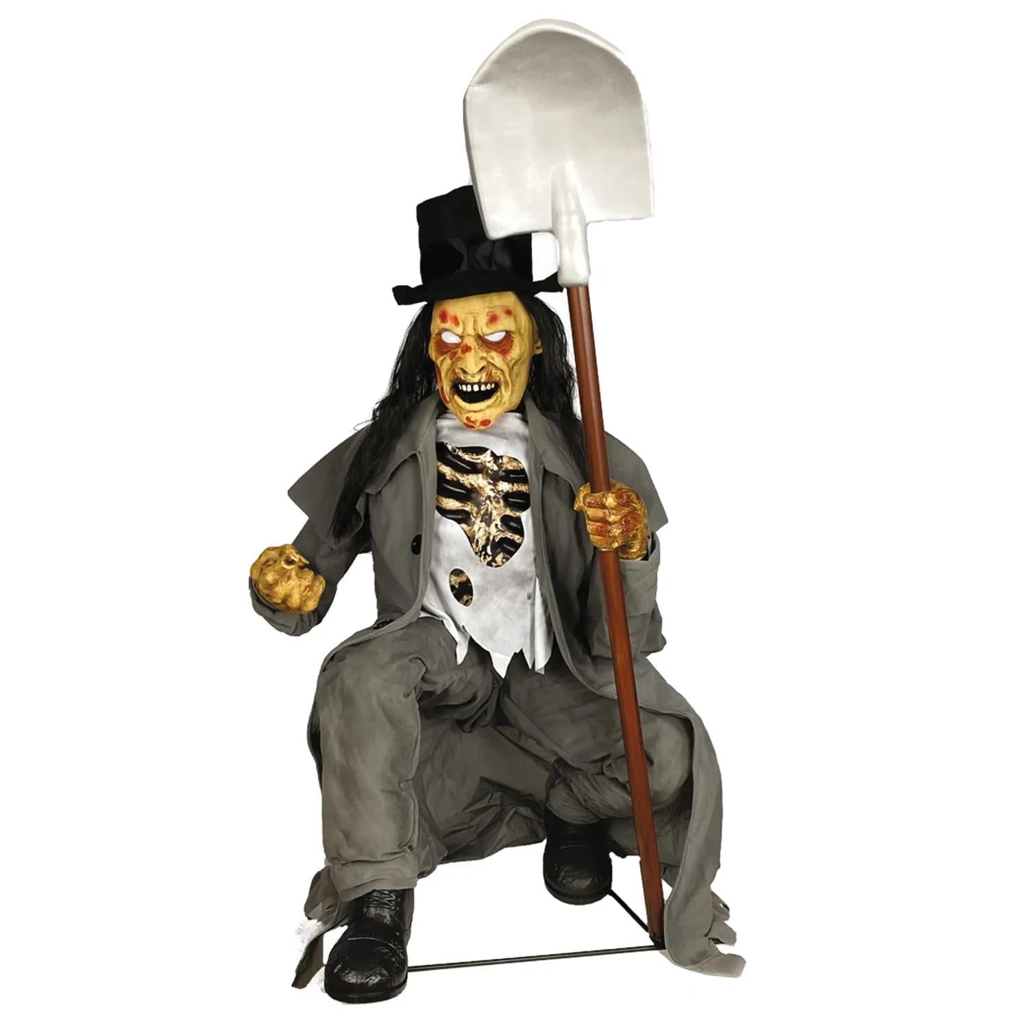 Tekky Toys Animated Crouching Grave Digger Halloween Decoration - 43 in
