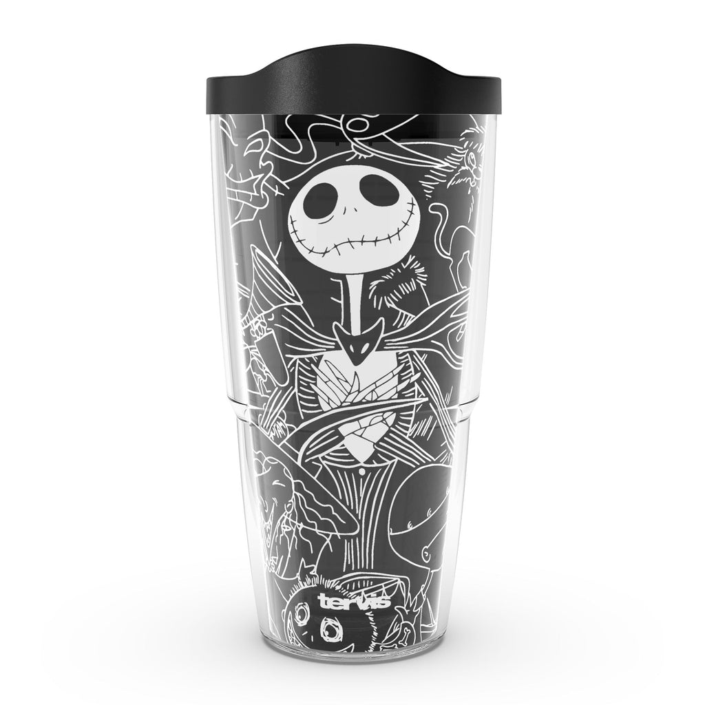 Tervis Disney - Nightmare Before Christmas Jack's Fright Made in USA Double Walled Insulated Tumbler Travel Cup Keeps Drinks Cold & Hot, 24OZ,