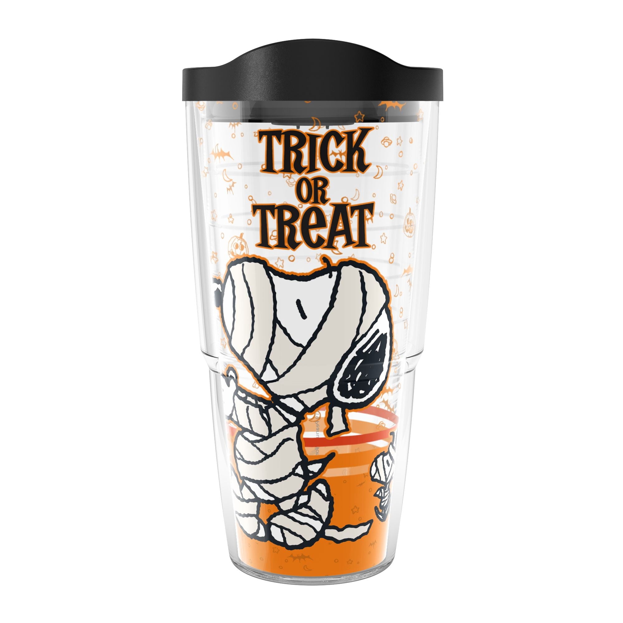 Tervis Peanuts - Halloween Snoopy Trick or Treat Made in USA Double Walled Insulated Tumbler Travel Cup Keeps Drinks Cold & Hot, 16oz, Classic