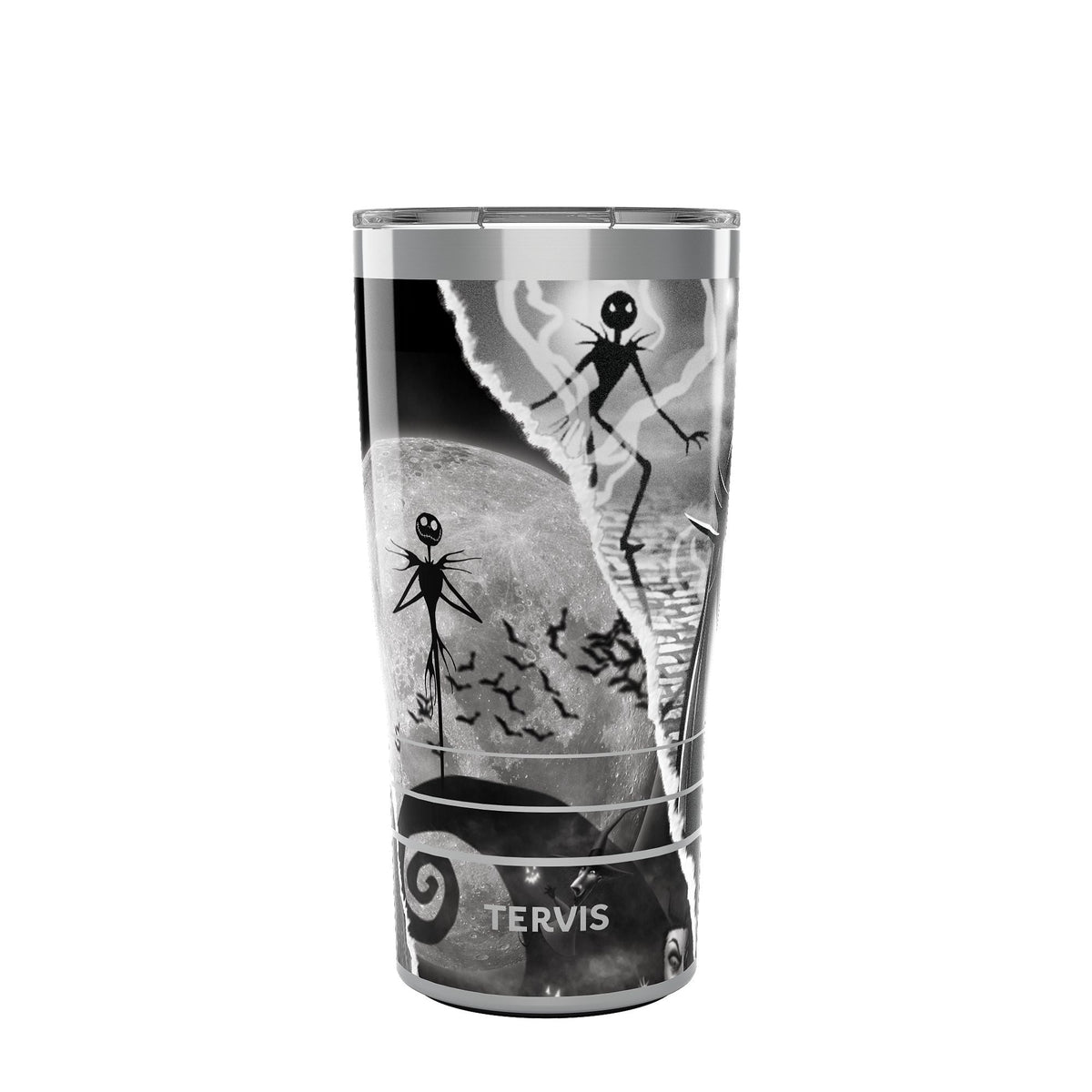 Tervis Traveler Disney Nightmare Before Christmas Torn Collage Made in USA Double Walled Insulated Tumbler Travel Cup Keeps Drinks Cold & Hot, 20oz, Stainless Steel