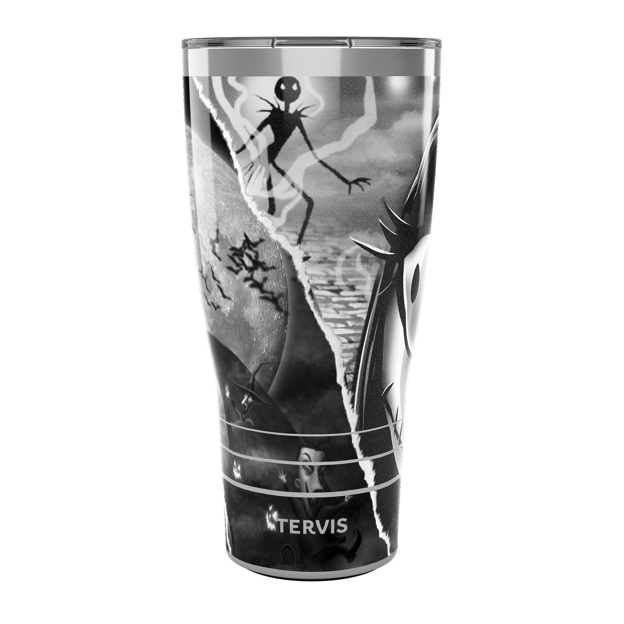 Tervis Traveler Disney Nightmare Before Christmas Torn Collage Made in USA Double Walled Insulated Tumbler Travel Cup Keeps Drinks Cold & Hot, 20oz, Stainless Steel