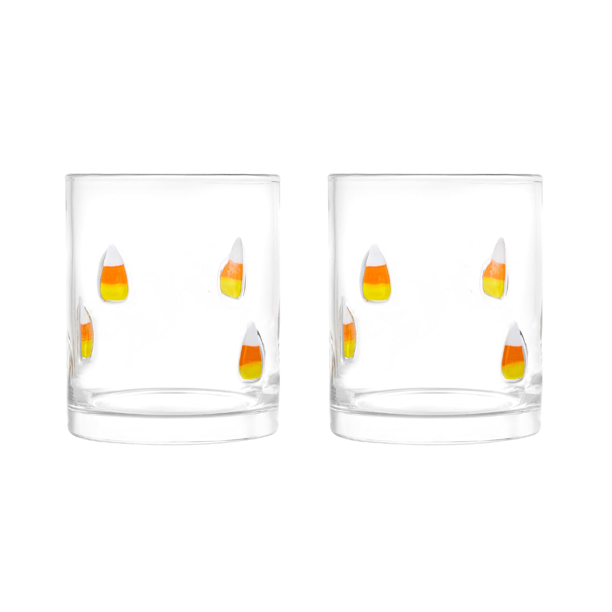 Thyme & Table 12 fl oz White Pumpkin Charm Glass Set, Pack of 2