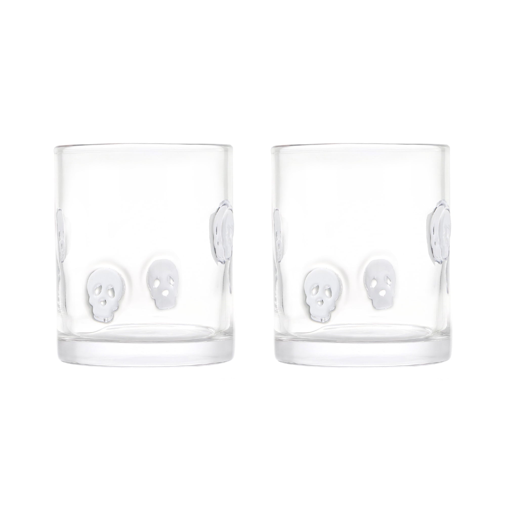 Thyme & Table 12 fl oz White Pumpkin Charm Glass Set, Pack of 2