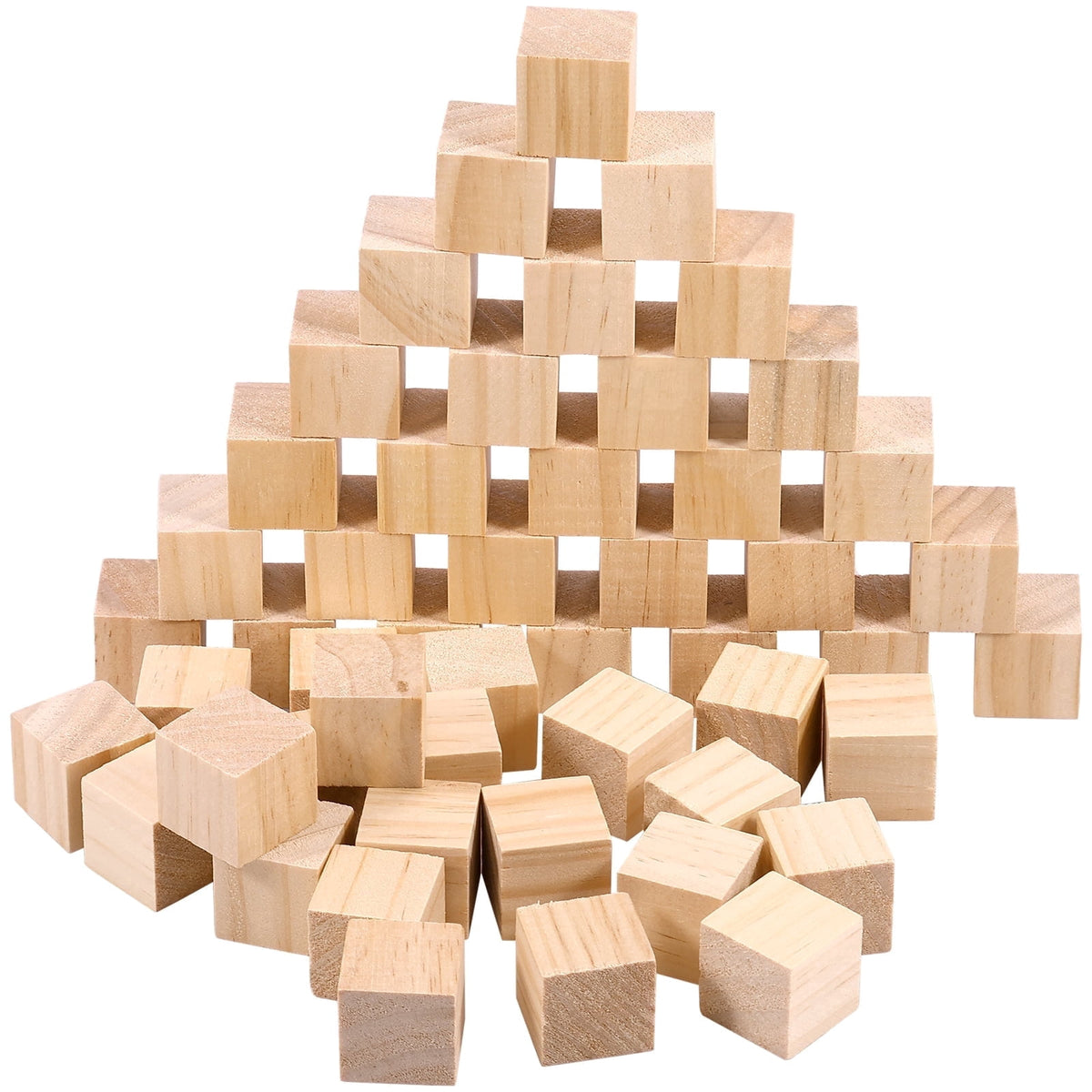 AEVXKHI 50PCS 1 inch Wood Blocks for Crafts, Unfinished Wood Square Blocks, Natural Pine Wooden Cubes, Wood Cubes Blocks for Painting Model Making Crafts DIY Project