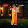UBesGoo 8 ft Clown Animated Halloween Decoration Clown w/ Pre-Recorded Screaming, LED Eyes