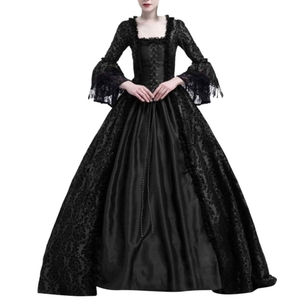 UPPADA Plus Size Victorian Dress for Women Lace Up Flare Sleeve Ball Gown with Corset Evening Party Maxi Gowns Vintage Cocktail Dress Wedding Dresses Early