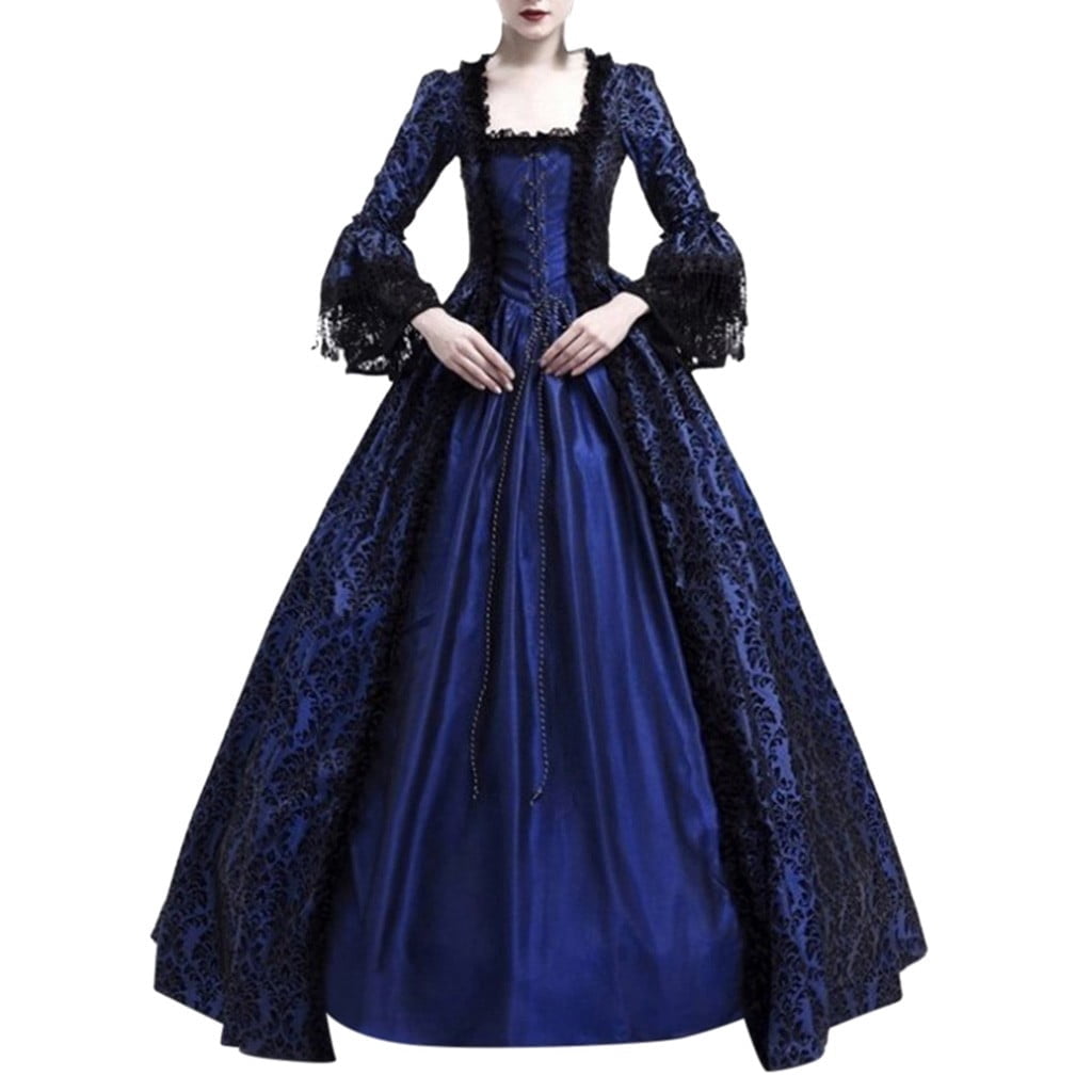 UPPADA Plus Size Victorian Dress for Women Lace Up Flare Sleeve Ball Gown with Corset Evening Party Maxi Gowns Vintage Cocktail Dress Wedding Dresses Early