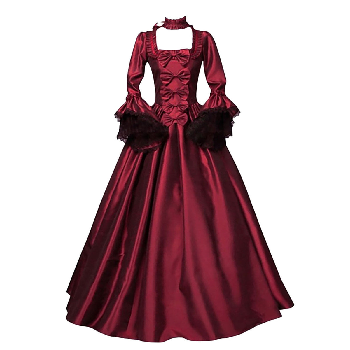 UPPADA Halloween Costumes for Women Cute 2024 Victorian Dress Ball Gown for Women Medieval Halloween Costumes Plus Size Vintage Dresses Floor Length Gothic Clothes