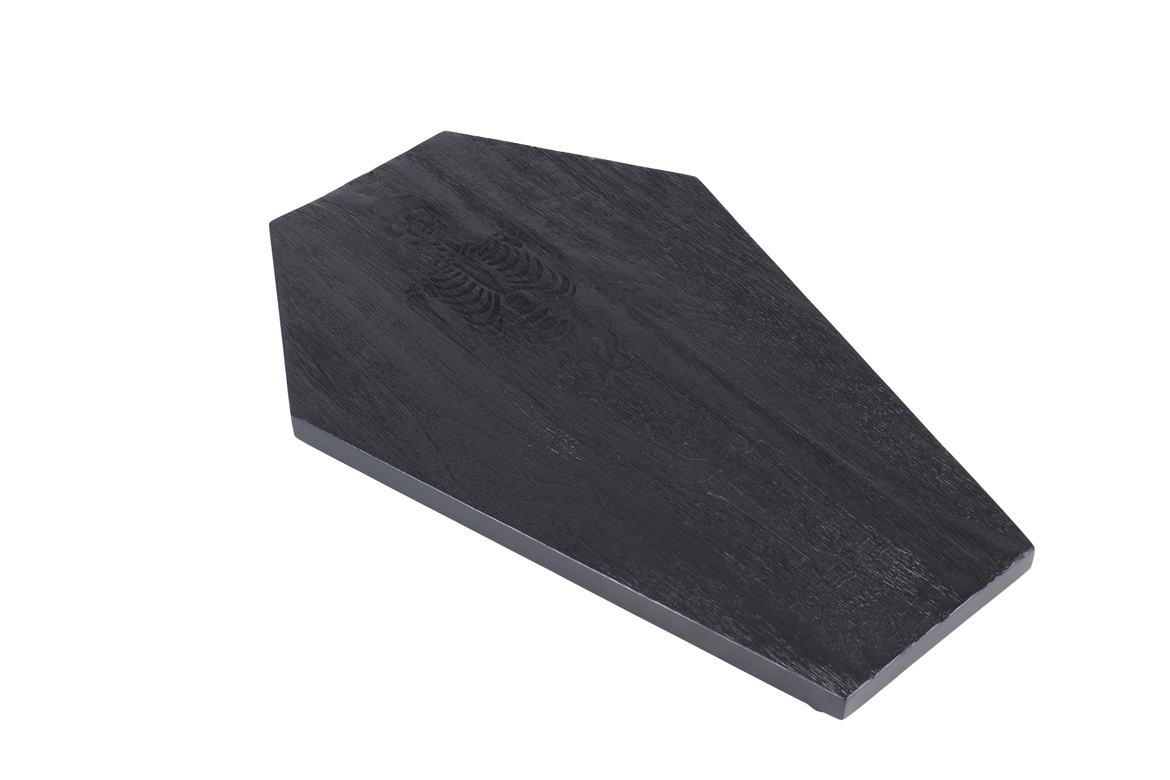 Way To Celebrate Halloween Black Mango Wood Coffin Serving Board