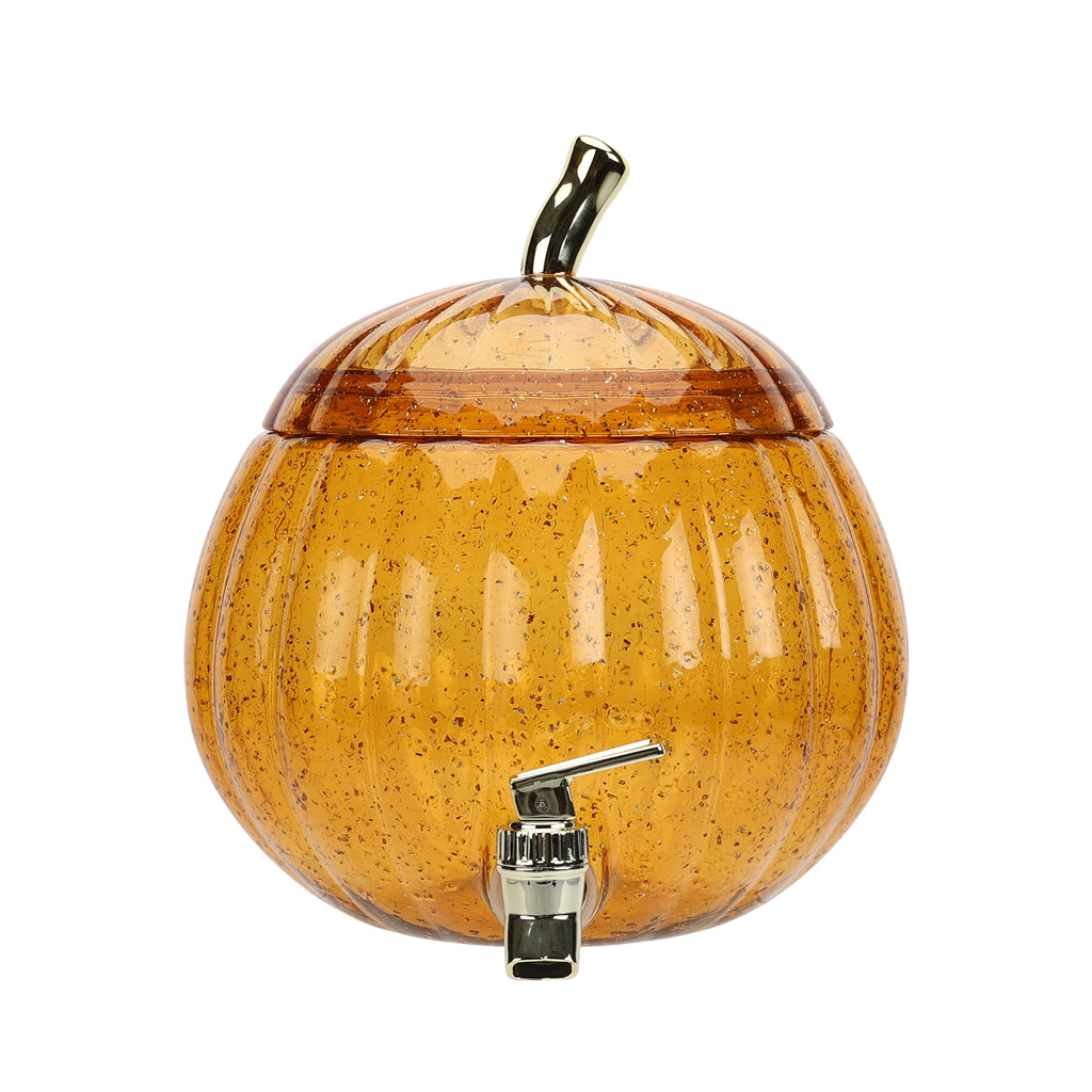 Way to Celebrate Halloween Orange Acrylic Pumpkin Beverage Dispenser, 1.5 gal