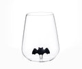 Way To Celebrate Halloween Stemless Wine Glass with Bat, 16.5 oz
