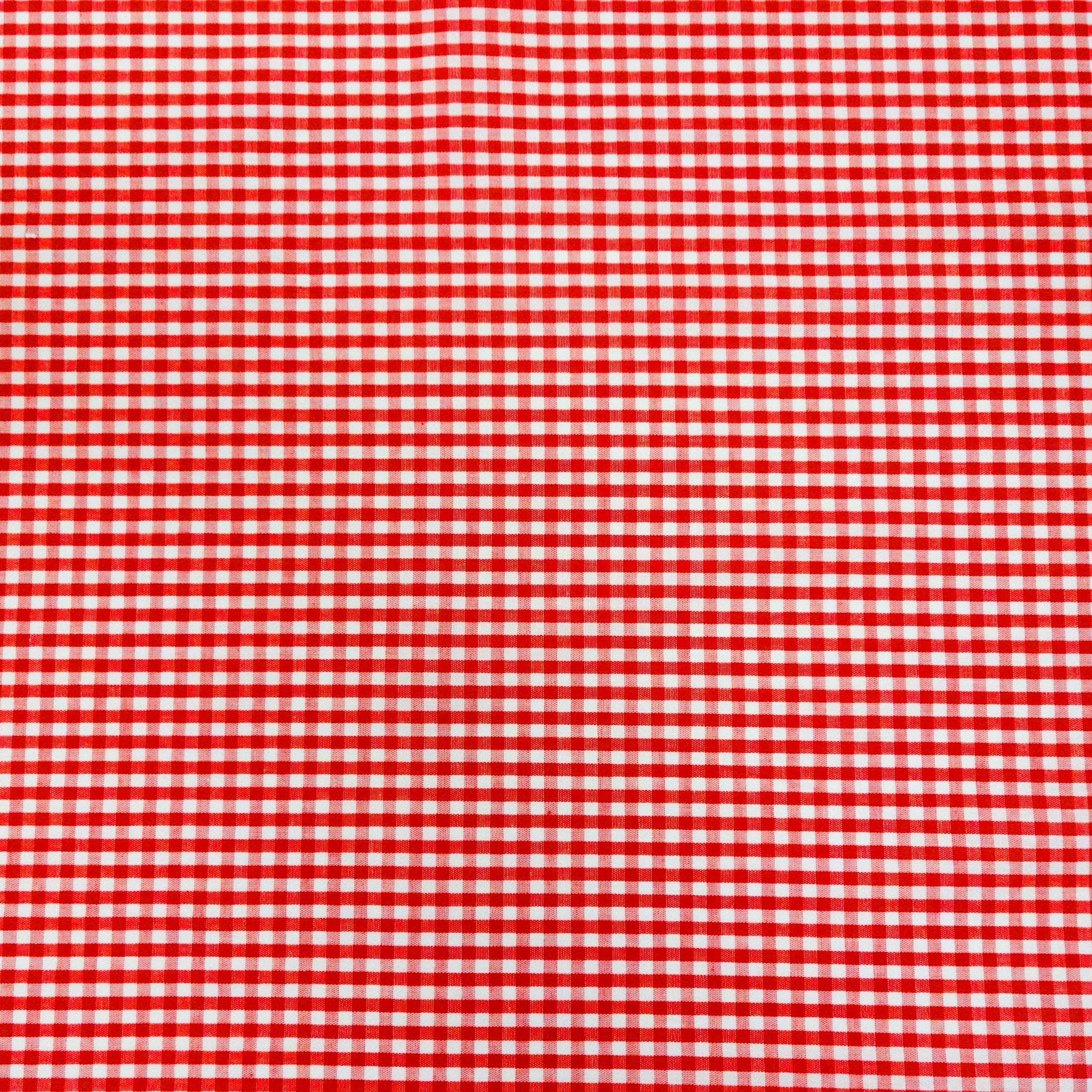 Waverly Inspirations 1 Yard Cut 100% Cotton Small Gingham Print Fabric, Poppy Red, 44" Wide for Quilting & Sewing