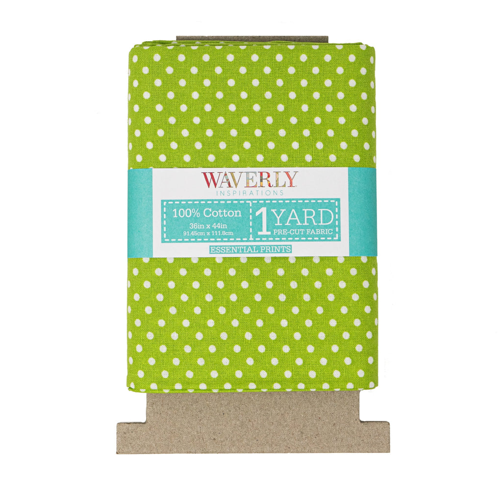 Waverly Inspirations Sewing & Craft Fabric, 1 Yard Cut, 100% Cotton, Dot Grass, 44 in Wide
