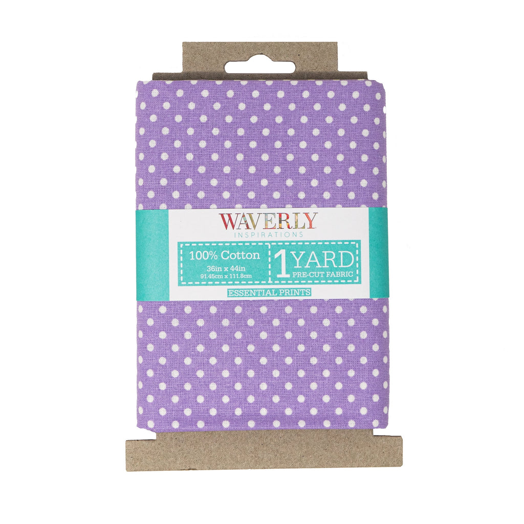 Waverly Inspirations 100% Cotton Prints Fabric, Dot Lilac, 1 Yard Precut, 44 in Wide