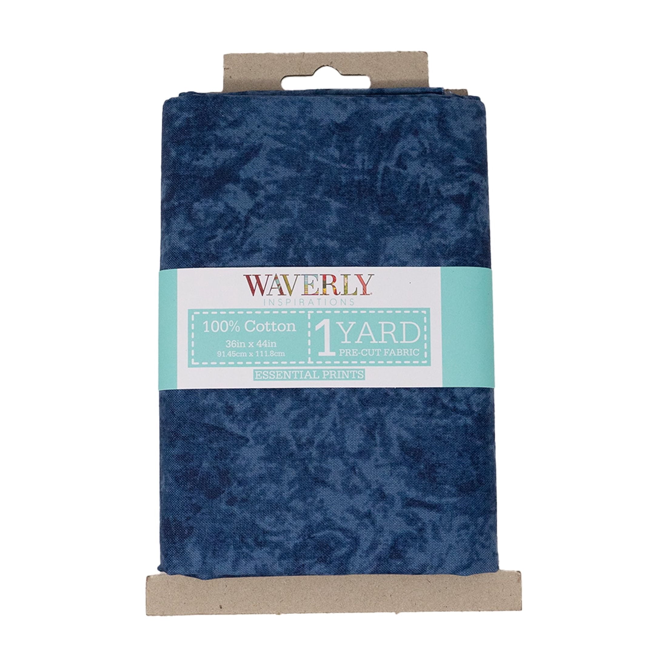 Waverly Inspirations 1 Yard Cut 100% Cotton Prints Fabric, Navy Batik, 44" Wide for Quilting & Sewing