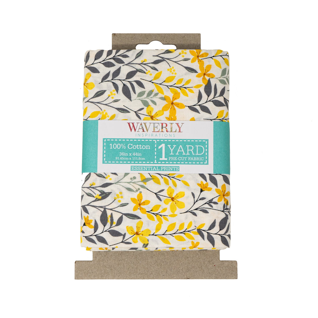 Waverly Inspirations 1 Yard Cut 100% Cotton Prints Fabric, Swaying Leaves, 44" Wide for Quilting & Sewing