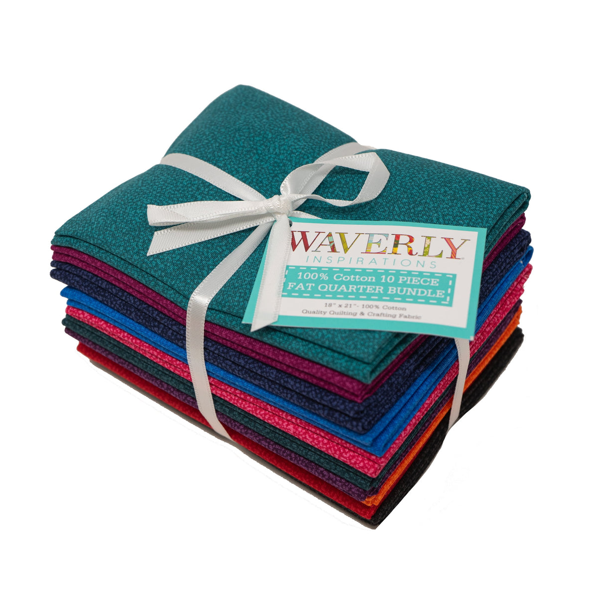 Waverly Inspirations Jewel Fabric Bundle, 100% Cotton, Precut 10 Pieces, 18 in x 21 in