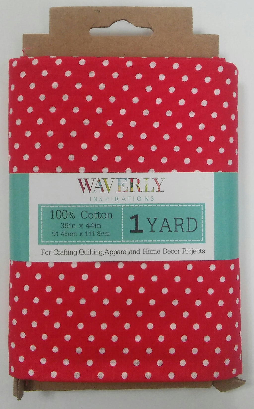 Waverly Inspirations 1 Yard Cut 100% Cotton Medium Dot Print Fabric, Poppy Red, 44" Wide for Quilting & Sewing