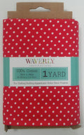 Waverly Inspirations 1 Yard Cut 100% Cotton Medium Dot Print Fabric, Poppy Red, 44" Wide for Quilting & Sewing