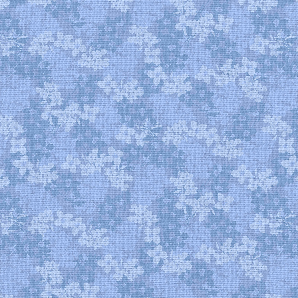 Waverly Inspirations 1 Yard 100% Cotton Eva's Blooms, Marina, 44" Wide for Quilting & Sewing