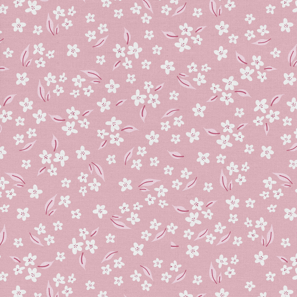 Waverly Inspirations 1 Yard 100% Cotton Lucy Ditsy, Pink, 44" Wide for Quilting & Sewing