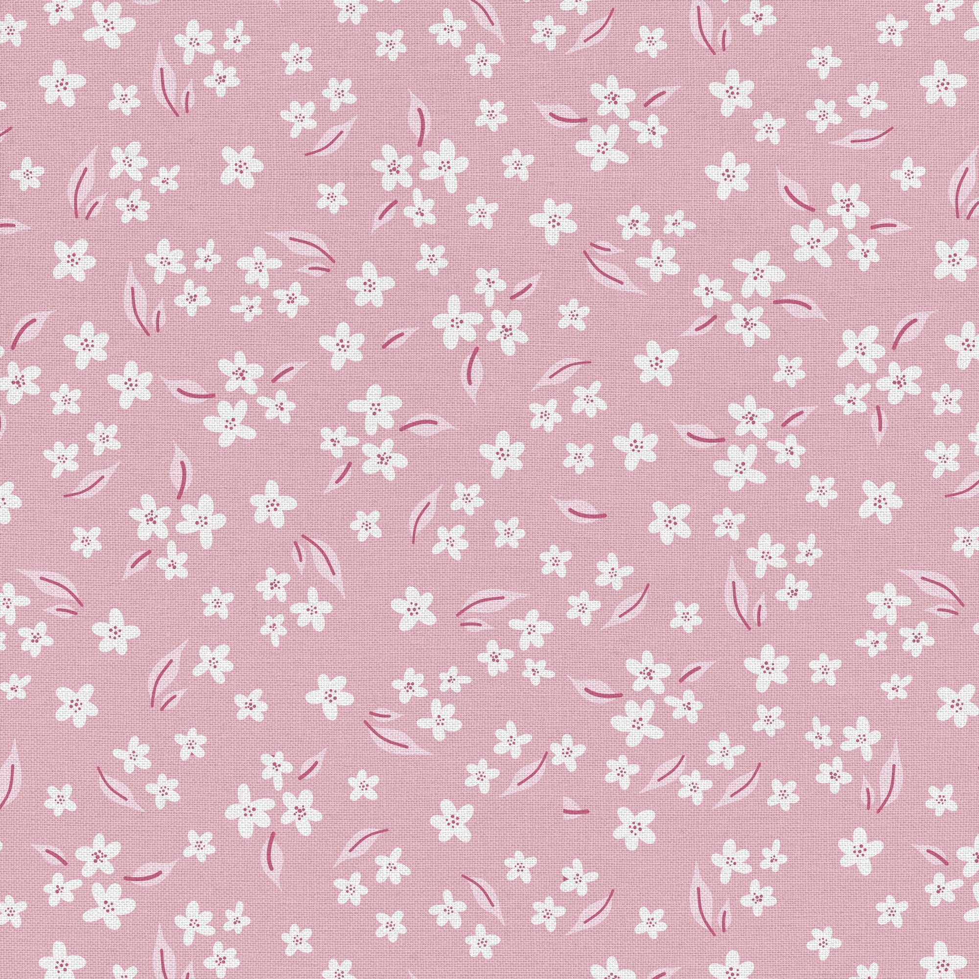 Waverly Inspirations 1 Yard 100% Cotton Lucy Ditsy, Pink, 44" Wide for Quilting & Sewing