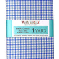 Waverly Inspirations Sewing & Craft Fabric, Plaid Provence Blue, 1 Yard Precut, 100% Cotton, 44 in Wide, for Quilting & Sewing