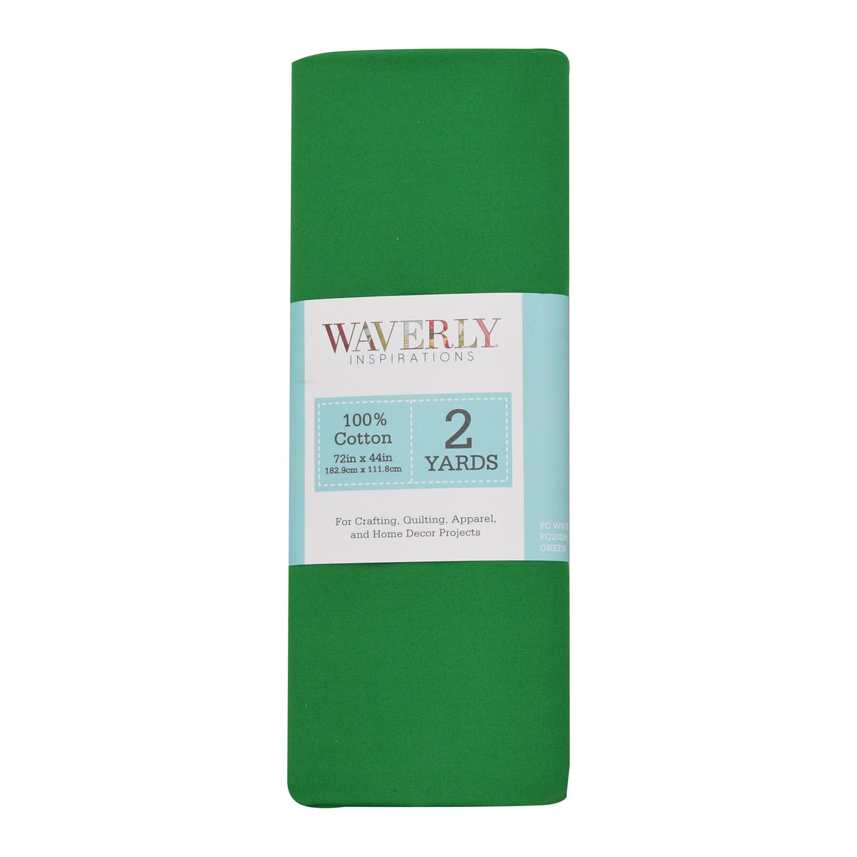 Waverly Inspirations 44" x 2 yards 100% Cotton Printed Sewing & Craft Fabric, Green