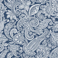 Waverly Inspirations 45 in 100% Cotton Duck Sewing & Craft Fabric by the Yard, Navy Graphic Paisley