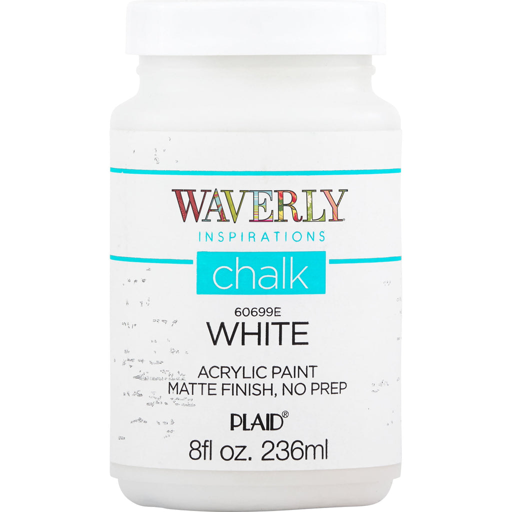 Waverly Inspirations Chalk Paint, Ultra Matte Finish, White, 8 fl oz