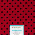 Waverly Inspirations Cotton 18\" x 21\" Fat Quarter Dot POP-BLACK Fabric, 1 Each