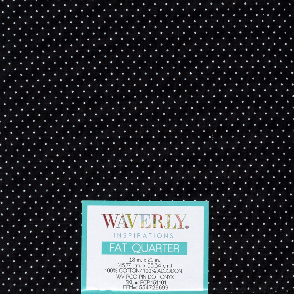 Waverly Inspirations Cotton 18" x 21" Fat Quarter PINDOT ONYX Print Fabric, 1 Each